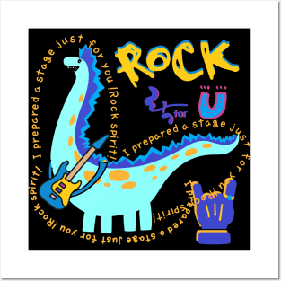 rock spirit, dinosaur Posters and Art